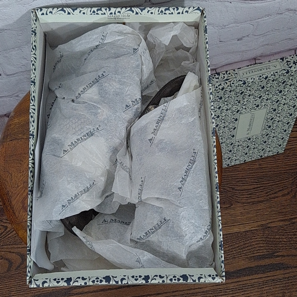 A. Marinelli Natural Roll Snakeskin Sandals - Picture 9 of 10